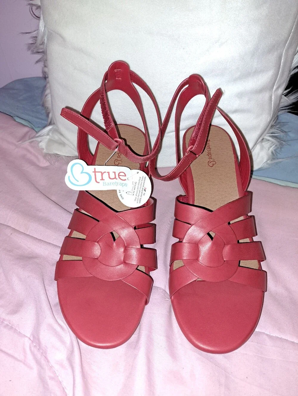 Baretraps Bonita Red Wedge Sandals